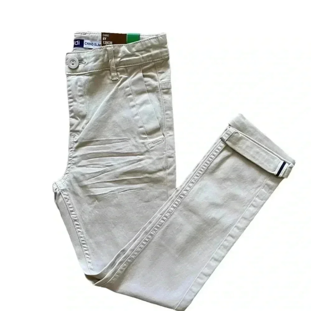 Okaidi Chino Slim Tan School Uniform Dress Boys Pants Sz 8 - Picture 3 of 3